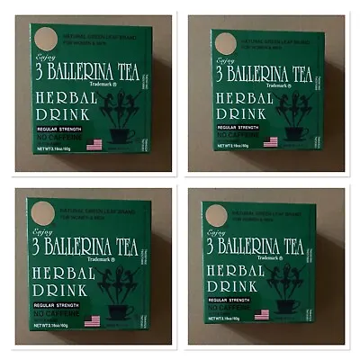 4 Boxes X 3 BALLERINA TEA Regular Strength HERBAL SLIM DRINK (120 Tea Bags) • $35.99