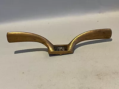 Vintage 9  1/4  Brass Bead Rabbeting Spoke Shave With Horn Style Handles • $34.99