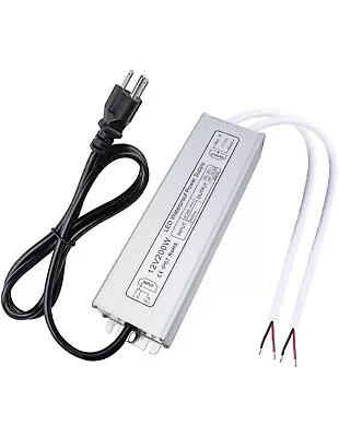 LED Power Supply 200W IP67 Waterproof Outdoor DriverAC 90-140V To DC 12V 16.6A • $34.99