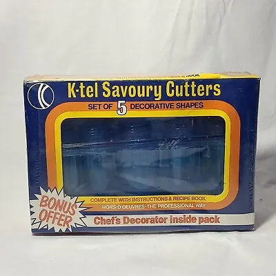 Vintage 80s K-tel Savoury Sandwich Cutters 5 Shapes Cuts Fruit Cheese Ham Brand • $13.76