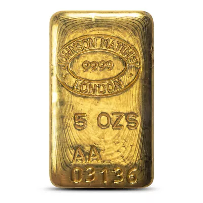 5 Oz Johnson Matthey-London Vintage Gold Bar • $12760.59