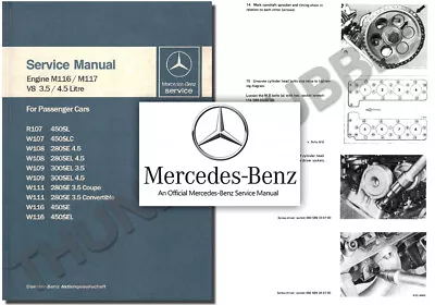 $18.47 • Buy Mercedes M116 M117 V8 Service Workshop Manual W108 W109 W111 R107 W116 USB Stick