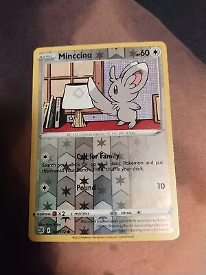 Pokémon TCG Minccino Brilliant Stars 124/172 Reverse Holo Common-NM • $1.55