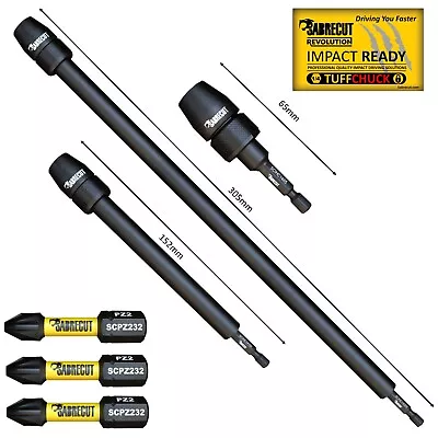 SabreCut Professional 60mm - 305mm Impact Bit Holders Milwaukee DeWalt • £6.99