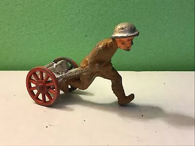 Vintage Barclay Manoil Soldier Running W/Cannon Spoke Wheels • $7.50