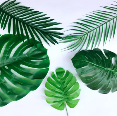 £10.98 • Buy 60X Tropical Artificial Palm Leaves Hawaiian Luau Jungle Beach Theme Party Decor