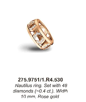 £1800 • Buy Patek Philippe Ladies Nautilus Ring