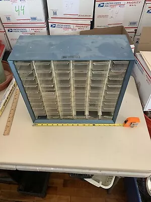 Vintage 60 Drawer Metal Akro-Mils Small Parts Storage Organizer Cabinet Bins • $72.93