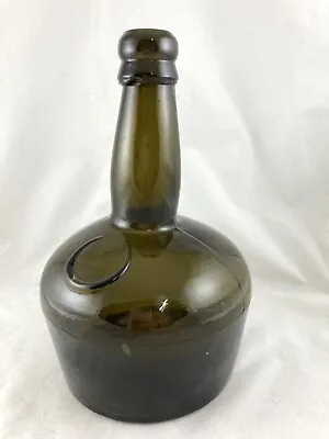 Antique Glass SEALED ENGLISH MALLET BOTTLE C.1890 • $151.59