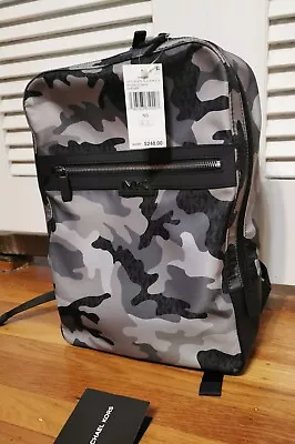  Michael Kors Malone Business Black Camo Unisex Backpack • $79.95