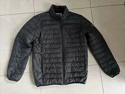 Men’s Quicksilver Black Puffer Jacket Coat Size Medium RRP £100 • £31.99