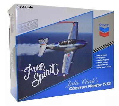 Julie Clark's Chevron Mentor Beechcraft T-34  Free Spirit Diecast Airplane • $26.95