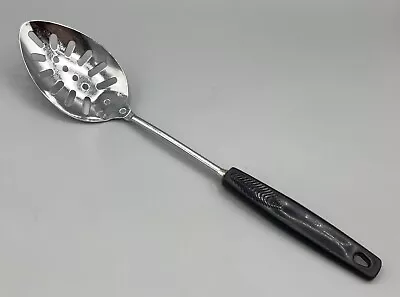 Vintage Chief Slotted Serving Spoon Black Handle 12” MADE IN USA • $7.99