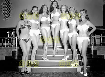 Photo - Miss World 1951 Contestants Incl Miss France Denmark & Sweden • $6.25