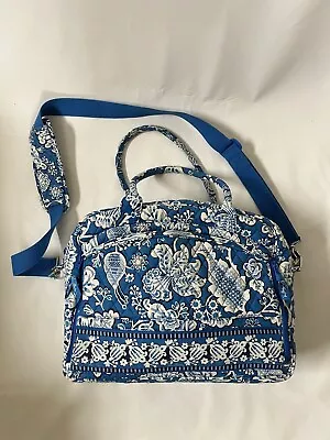 Vera Bradley Metropolitan Travel Laptop Tote Bag Crossbody Computer Blue Lagoon • $29.99