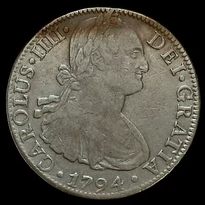 1794 MEXICO 8 REALES ✪ VF VERY FINE ✪ SILVER COIN Mo PORTRAIT STYLE ◢TRUSTED◣ • $129.95