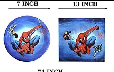 $5.99 • Buy 40 Pcs Spiderman-Themed Party Supplies 20 Plates 20 Napkins