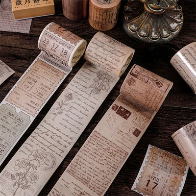 $4.40 • Buy 50mm DIY Craft Masking Tapes Decorative Stickers Retro Style Washi Paper