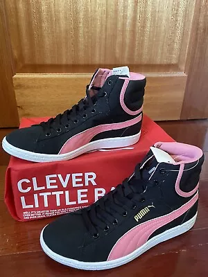 $42 • Buy Brand NEW Puma Vikky Mid CV Black/Salmon Rose Shoes Size 5.5 US