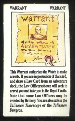 £2 • Buy Warrant City Card For Talisman 2nd Edition By Games Workshop