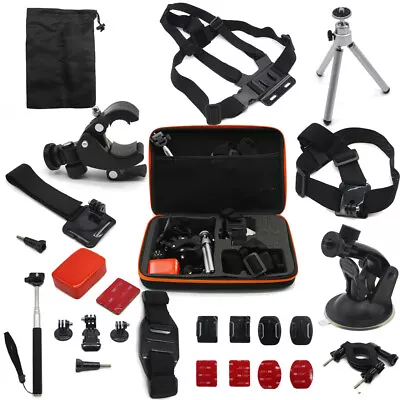 $29.98 • Buy GoPro Accessories Kit Chest Strap Mount Tripod Monopod For Go Pro.HD Hero Camera