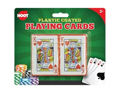 £3.15 • Buy 2 Decks Of Professional Plastic Coated Playing Cards Poker Game Size Gambling