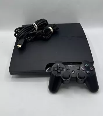 Sony PlayStation 3 Slim 160gb Console Black Cords Controller CECH-2501A • $109.99