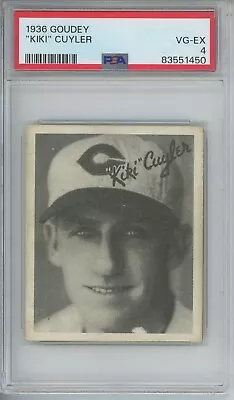 1936 Goudey Baseball KIKI CUYLER PSA 4 VG-EX HOF • $175