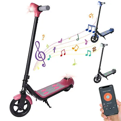 Electric Scooters Kids Bluetooth Speaker LED 110W 2 Wheels UK Teenager E-Scooter • £149.99