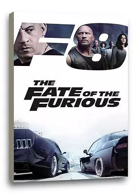 FAST AND THE FURIOUS 8 CANVAS Fate Photo Poster Print Pic Wall Art  30x20 CANVAS • £29.97