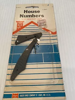 Vintage House Number 7 NOC 4” Mid Century Black By Hager Hinge USA #7 • $12.99