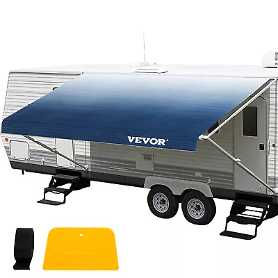 VEVOR RV Awning Replacement Fabric 21' Feet RV Camper Trailer Blue Fade Fabric • $87.99