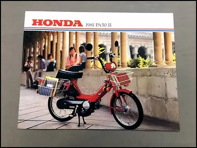 1981 Honda PA50 II Scooter Bike Motorcycle 1-page Vintage Brochure Spec Sheet • $19.16