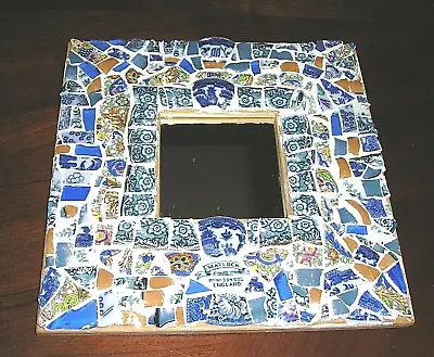 Unique Mosaic Mirror 10  X 10  Hand Made USA Paisley Puzzle • $45