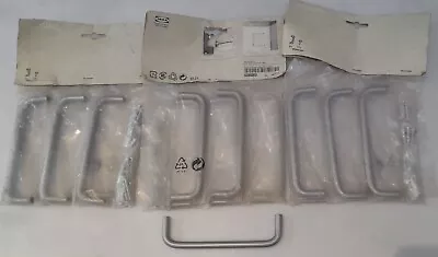 Ikea Kosing Grey/silver Handles 3 X Packet Of 6 = 18 In Total Brand New Free P&p • £35