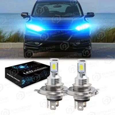 H4 9003 Ice Blue LED Headlight Bulb Conversion Kit High Low Beam 8000K 8000LM • $15.99