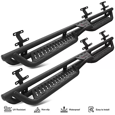 Running Boards For 15-24 Ford F150 Super Crew Cab Side Steps BLK Nerf Bars BXQ • $245.99