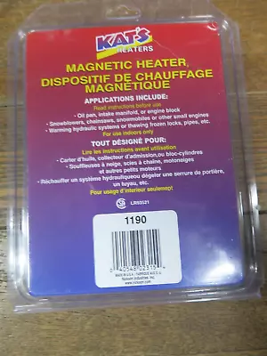 Kat's 1190 Magnetic Engine Block Heater 300 Watt 120 Volt New • $82