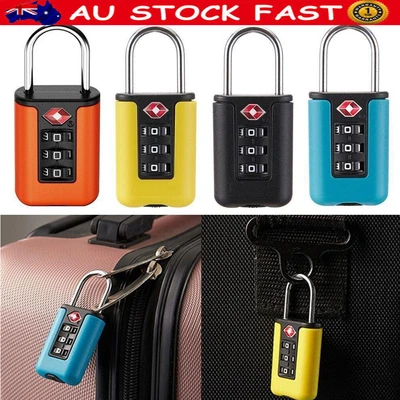 $10.85 • Buy 1/2/5PCS TSA Approved Combination Padlock Travel Suitcase Luggage Lock 3-Dial