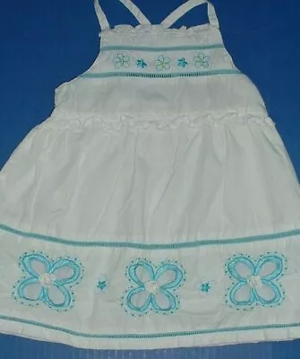 Girls White Summer Dresses 6-9M 9M 12M 18M 2T 3T 4T Grp 2 • $11.25