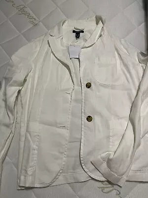 Lands End White New Jacket USA Size 12 Women • $44.90