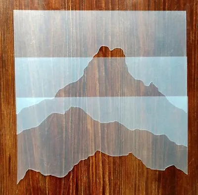 Mountains Masks Stencils (set Of 3) Reusable PP Sheet For Arts & Crafts • £6