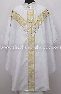 WHITE Clergy Gothic Vestment And Mass And Stole SetGothic Chasublecasulacasel • $119.99