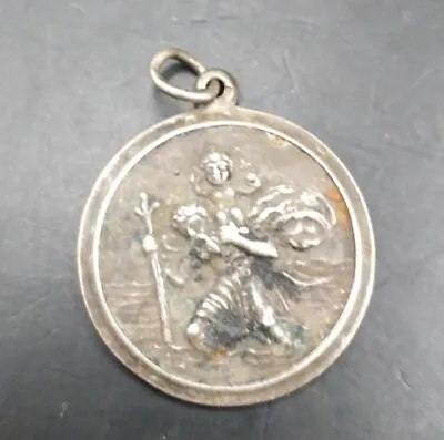 Vintage Silver Georg Jensen St Christopher Medal Pendant GJltd • $34.85