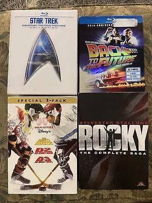 Blu-ray & DVD Lot Of 19 Films Star Trek Rocky Back To The Future Mighty Ducks • $9.99