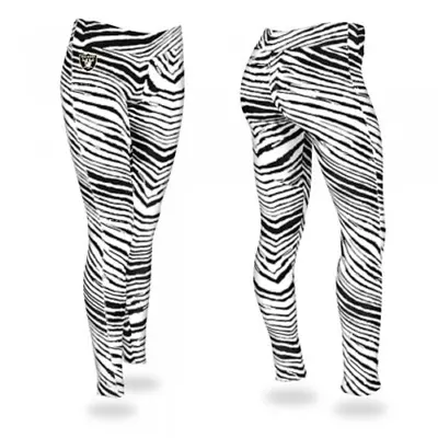 Zubaz NFL Women's Oakland Raiders Zebra Print Legging Bottoms • $24.99