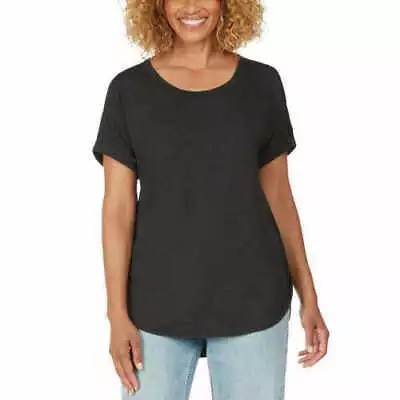 Nwt Matty M Charcoal Gray Women's French Terry Tee Shirt Sz M #b919 • $11.96