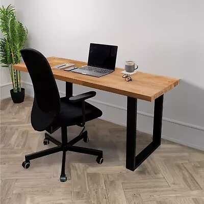 Solid Oak Office Desk 1200 X 500mm | Industrial Writing Table Home Workstation • £229.99