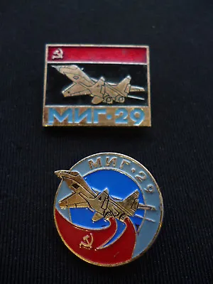 Lot Of Two Russian Soviet Air Force  Mig 29   Pin Badges • $4.92