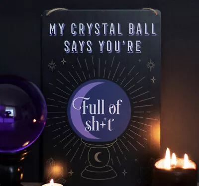 £6.99 • Buy Pagan/Wiccan My Crystal Ball Says, Hanging Sign